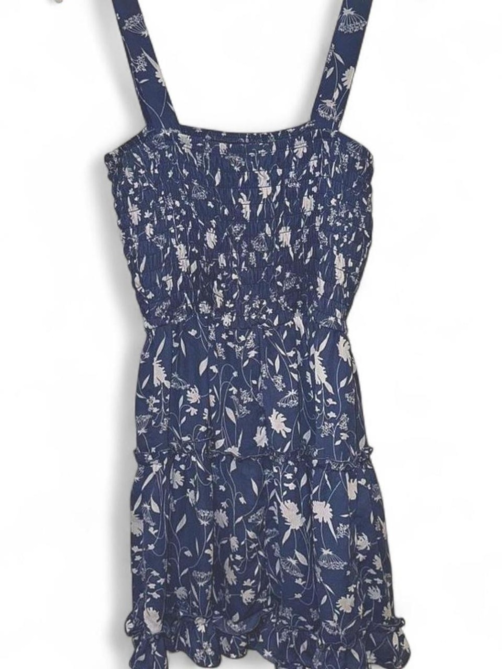 Jessica Simpson Blue Floral Tiered Sundress